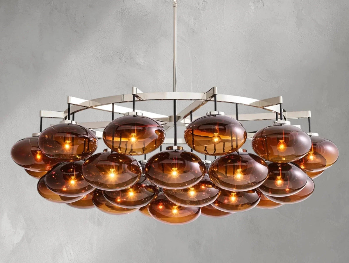 Cebret Glass Round Chandelier - Zelno Lighting