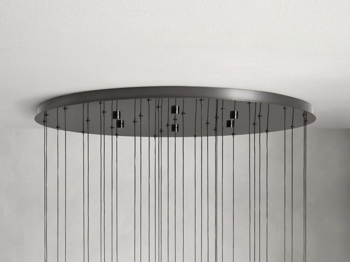 Soltaire Modern 17'' 24'' 36'' 58'' Round Chandelier Lighting - Zelno Lighting