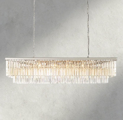 1920S Odeon Rectangular Chandelier 40", 49", 59" - Zelno Lighting