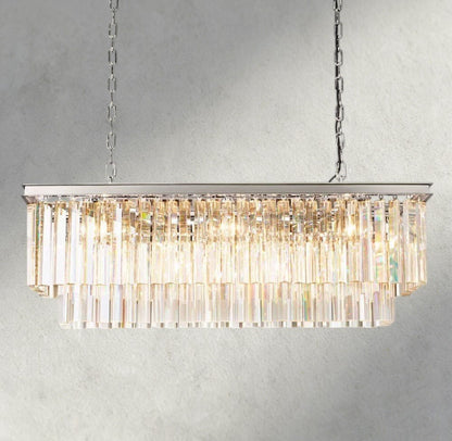 1920S Odeon Rectangular Chandelier 40", 49", 59" - Zelno Lighting