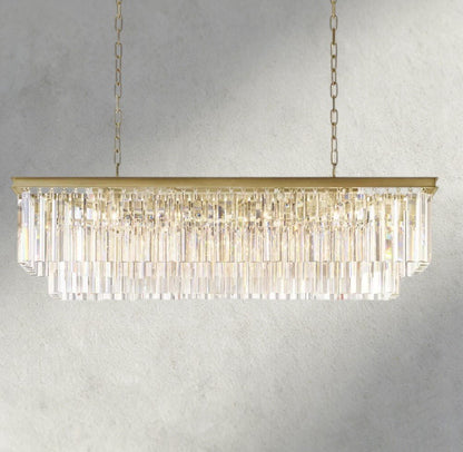 1920S Odeon Rectangular Chandelier 40", 49", 59" - Zelno Lighting
