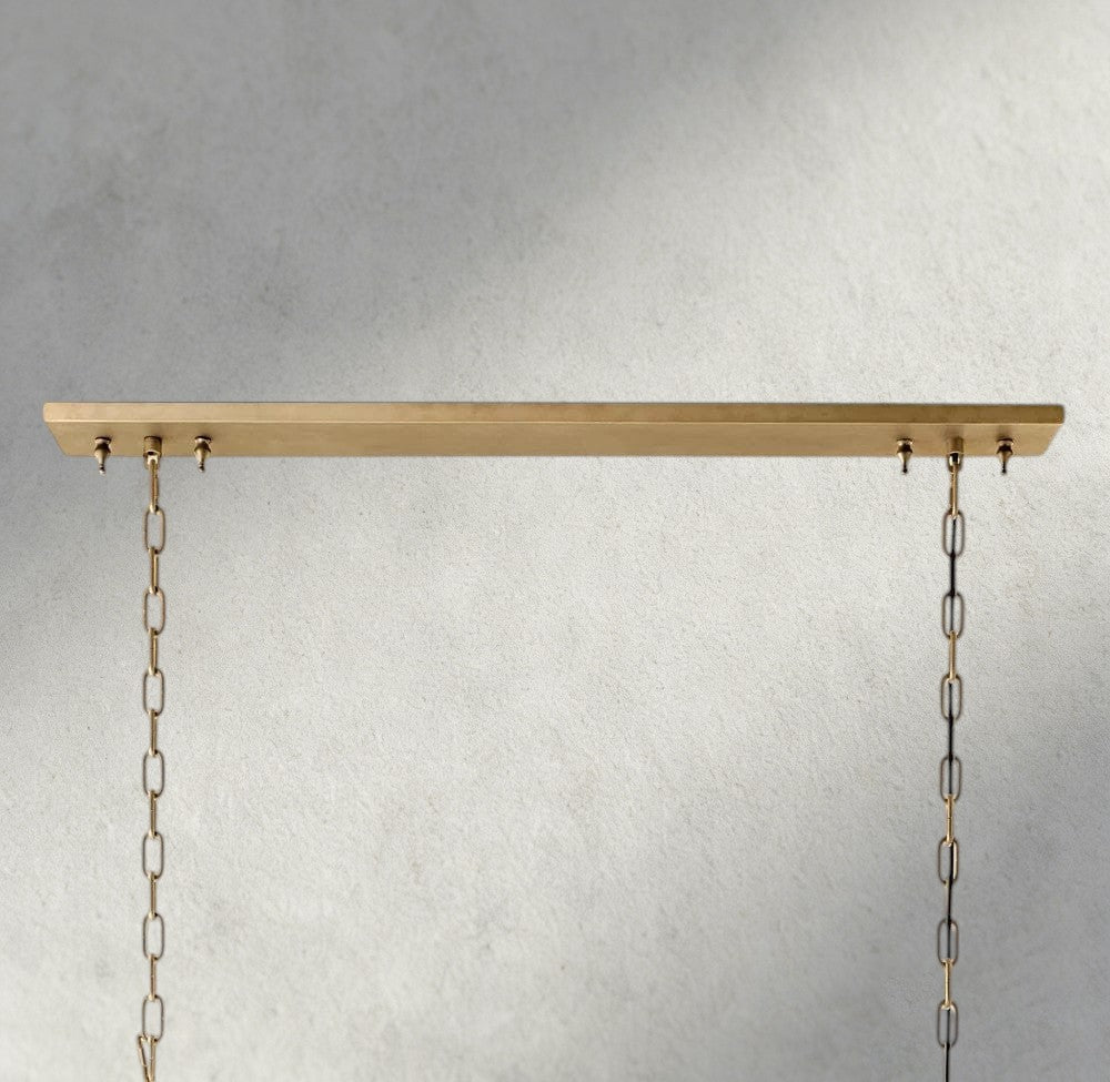 1920S Odeon Rectangular Chandelier 40", 49", 59" - Zelno Lighting