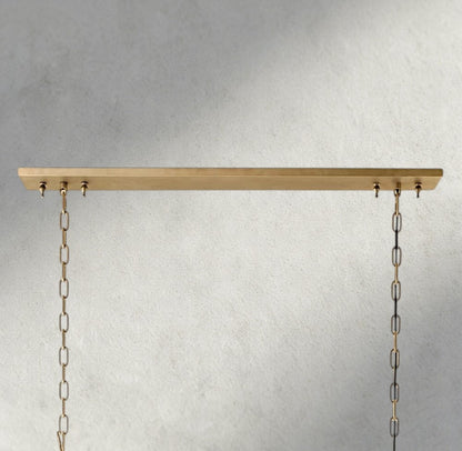 1920S Odeon Rectangular Chandelier 40", 49", 59" - Zelno Lighting