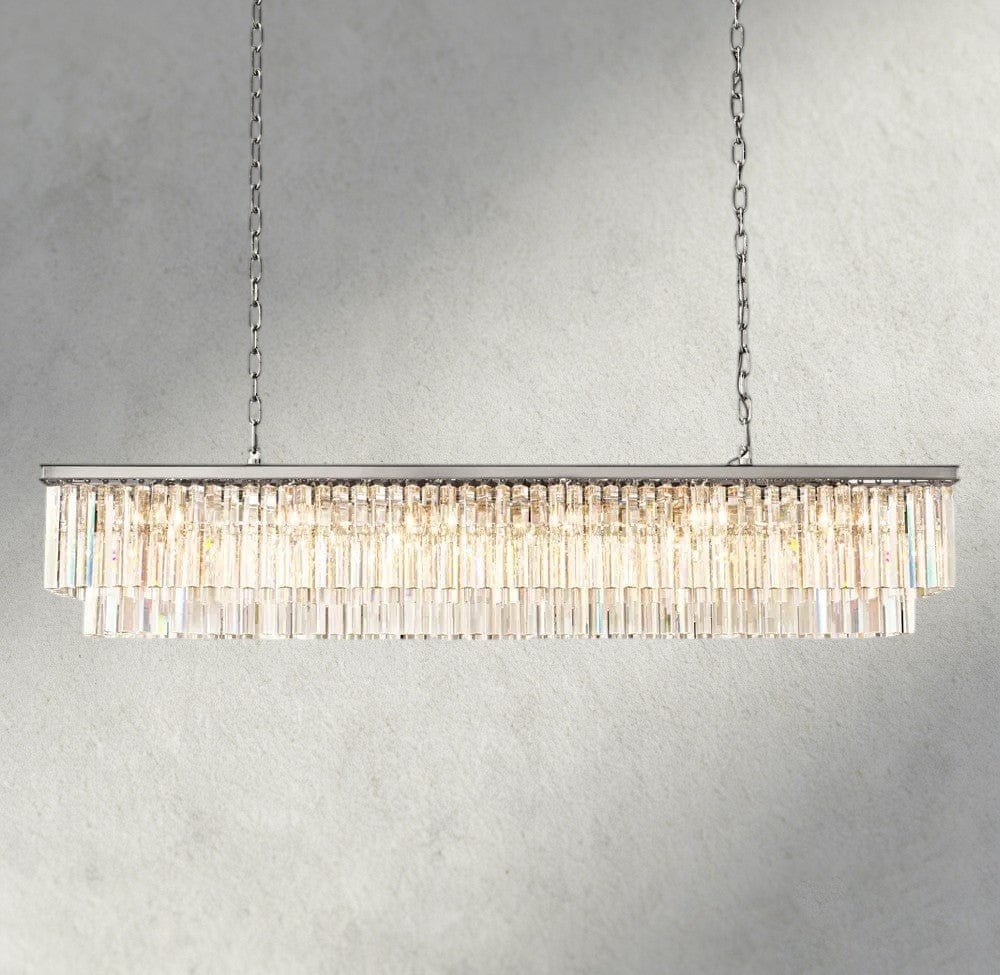 1920S Odeon Rectangular Chandelier 40", 49", 59" - Zelno Lighting