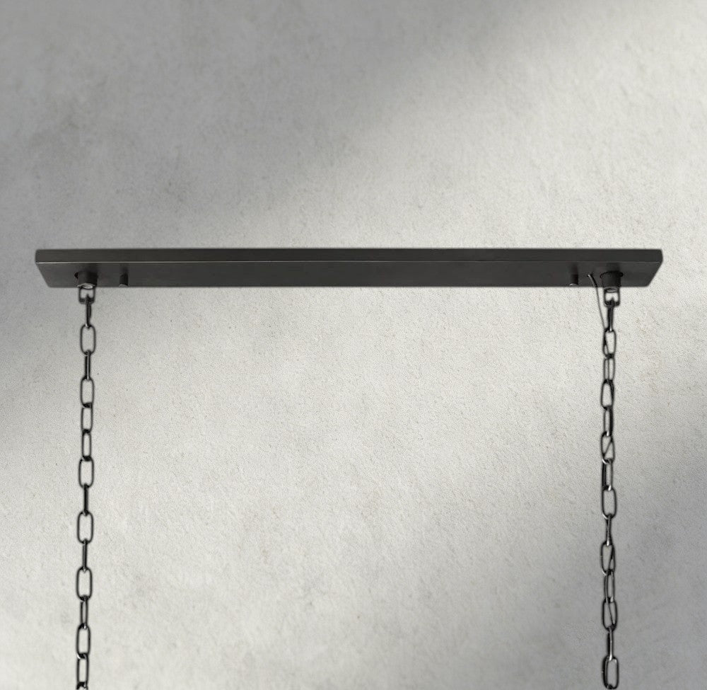 1920S Odeon Rectangular Chandelier 40", 49", 59" - Zelno Lighting