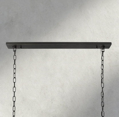 1920S Odeon Rectangular Chandelier 40", 49", 59" - Zelno Lighting