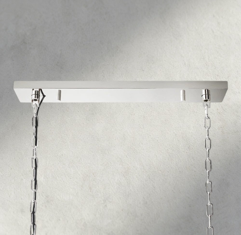 1920S Odeon Rectangular Chandelier 40", 49", 59" - Zelno Lighting