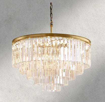 1920s Odeon Round Chandelier 20", 32", 44" - Zelno Lighting