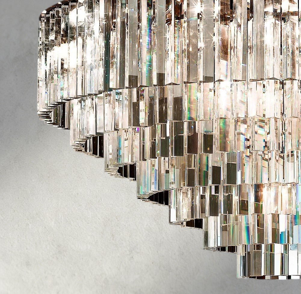 1920s Odeon Round Chandelier 20", 32", 44" - Zelno Lighting
