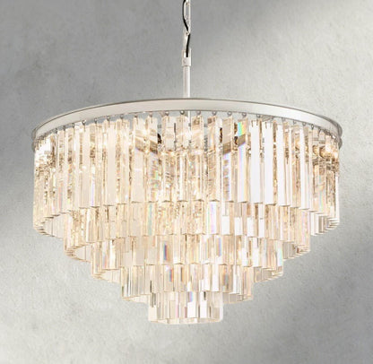 1920s Odeon Round Chandelier 20", 32", 44" - Zelno Lighting