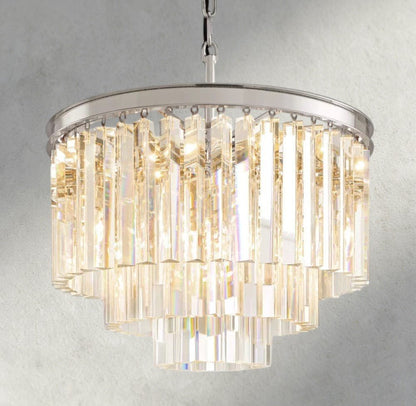 1920s Odeon Round Chandelier 20", 32", 44" - Zelno Lighting