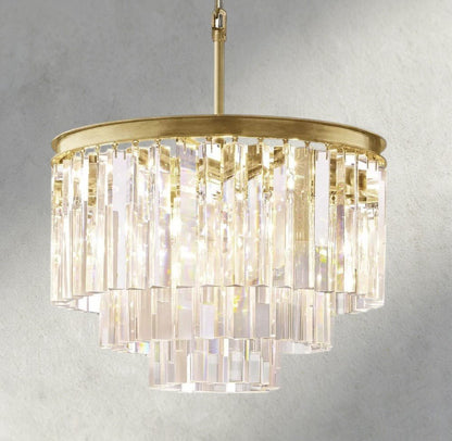 1920s Odeon Round Chandelier 20", 32", 44" - Zelno Lighting