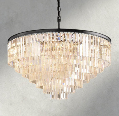 1920s Odeon Round Chandelier 20", 32", 44" - Zelno Lighting