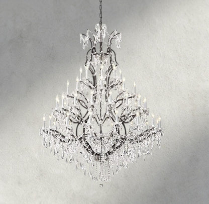19th C. Rococo Iron & Crystal Round Chandelier 18", 28", 33", 40", 60", 101" - Zelno Lighting
