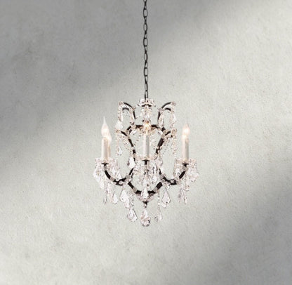 19th C. Rococo Iron & Crystal Round Chandelier 18", 28", 33", 40", 60", 101" - Zelno Lighting