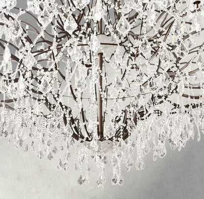 19th C. Rococo Iron & Crystal Round Chandelier 18", 28", 33", 40", 60", 101" - Zelno Lighting