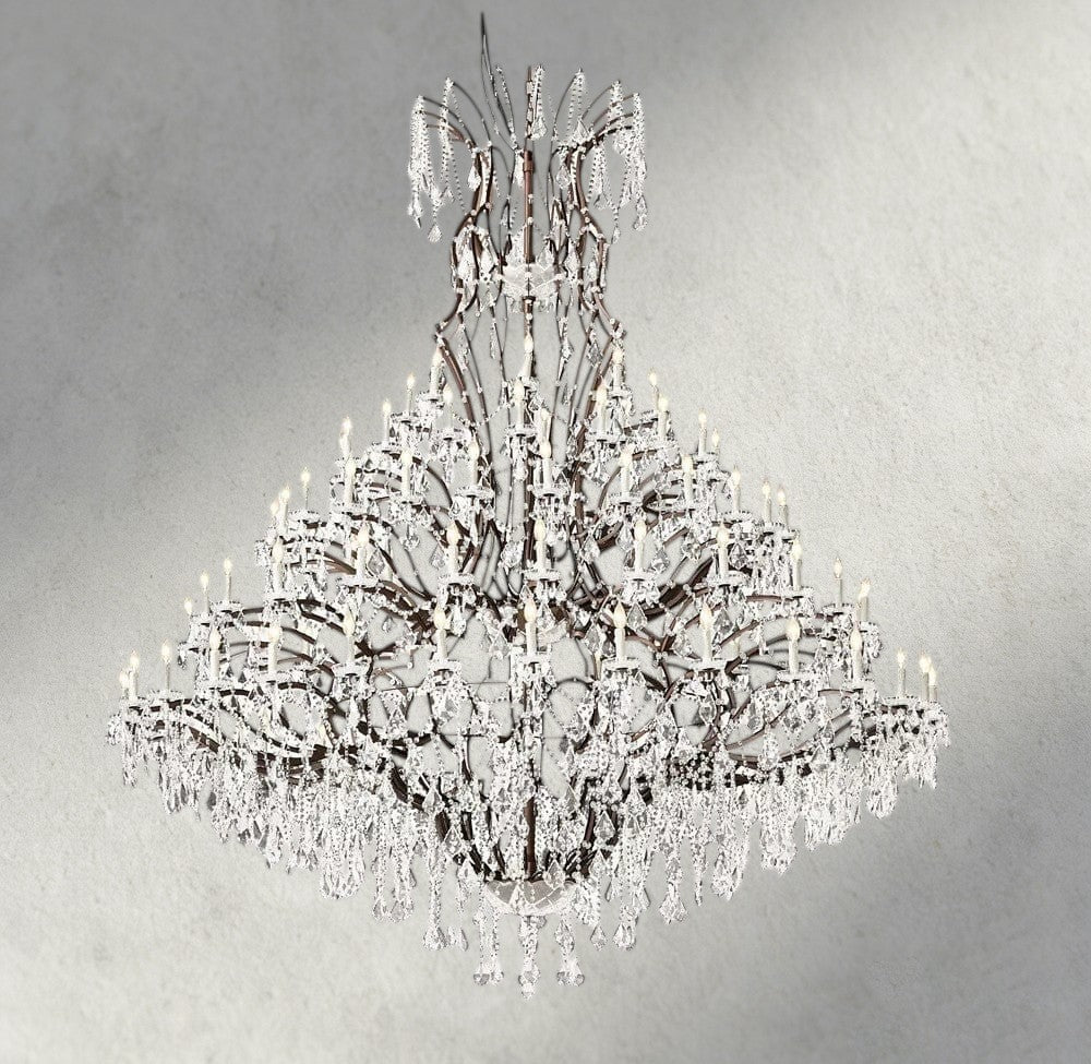 19th C. Rococo Iron & Crystal Round Chandelier 18", 28", 33", 40", 60", 101" - Zelno Lighting