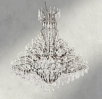 19th C. Rococo Iron & Crystal Round Chandelier 18", 28", 33", 40", 60", 101" - Zelno Lighting