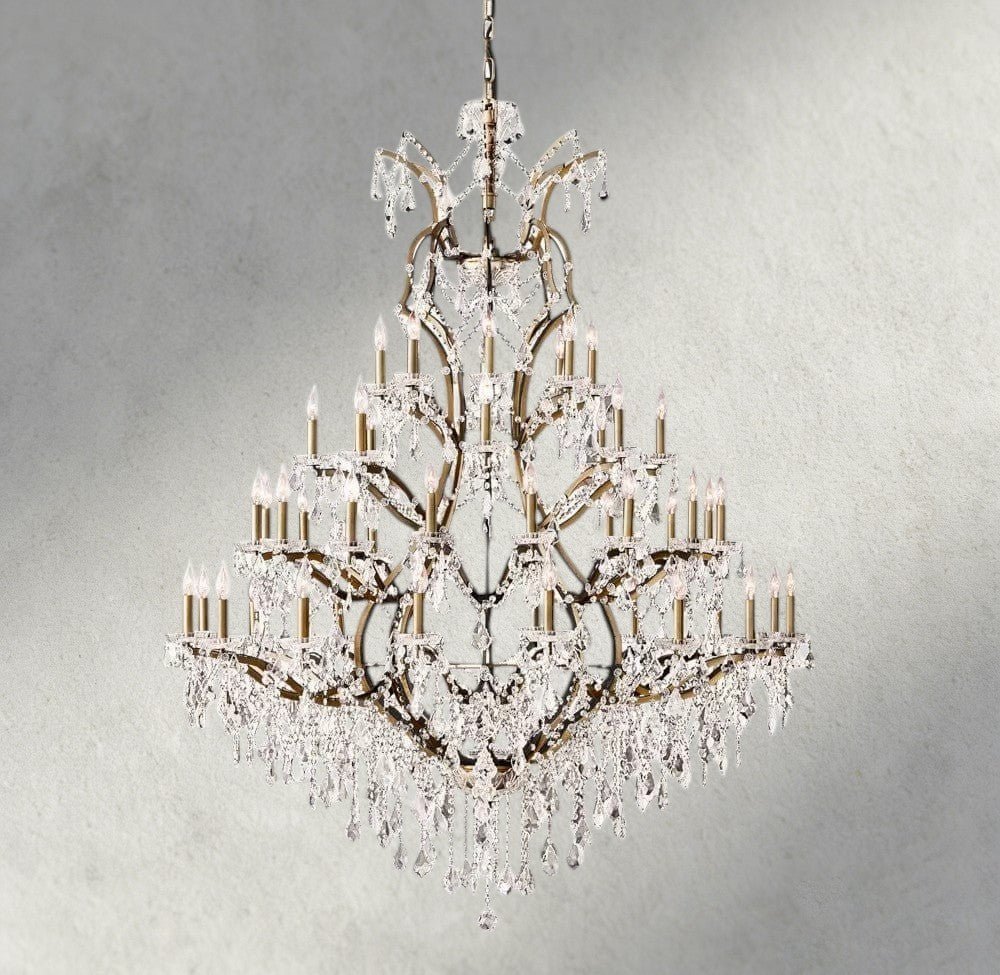 19th C. Rococo Iron & Crystal Round Chandelier 18", 28", 33", 40", 60", 101" - Zelno Lighting