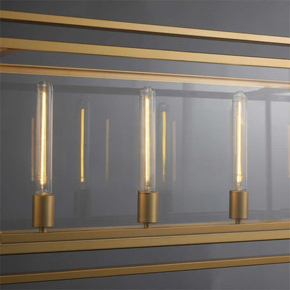 54 Inch Glass Rectangular Chandelier - Beckman - Zelno Lighting