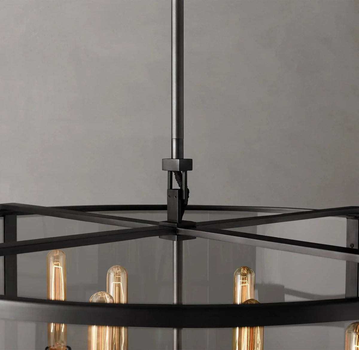 55 Inch Glass Drum Chandelier - Beckman - Zelno Lighting