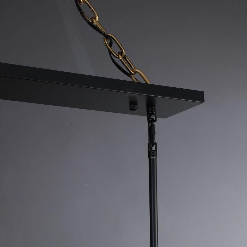 72 Inch Glass Rectangular Chandelier - Beckman - Zelno Lighting