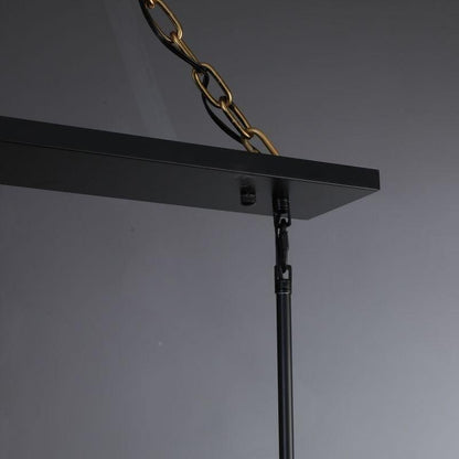 72 Inch Glass Rectangular Chandelier - Beckman - Zelno Lighting