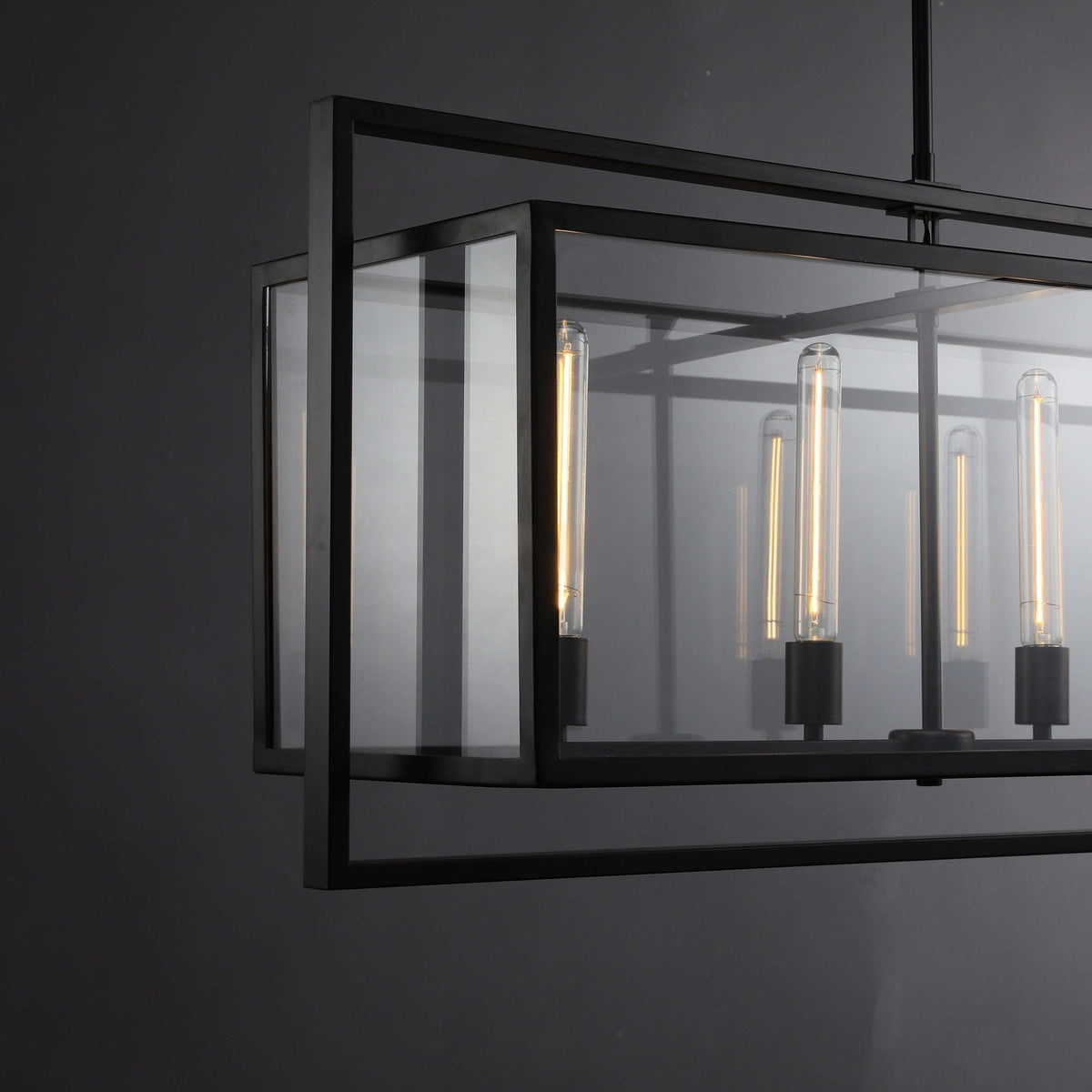 72 Inch Glass Rectangular Chandelier - Beckman - Zelno Lighting