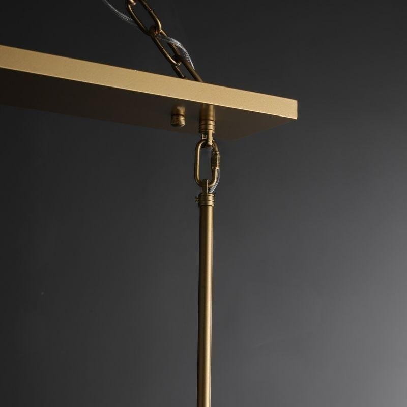 72 Inch Glass Rectangular Chandelier - Beckman - Zelno Lighting