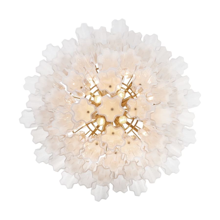 Addis 12 Light 27" Waterfall Chandelier Aged Brass - Zelno Lighting