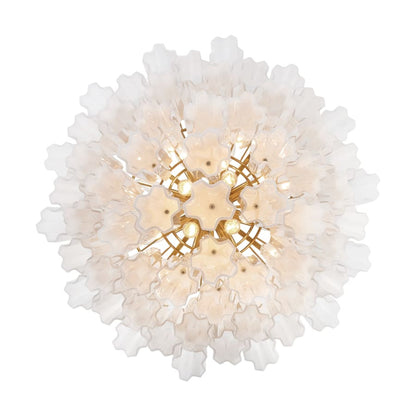 Addis 12 Light 27" Waterfall Chandelier Aged Brass - Zelno Lighting