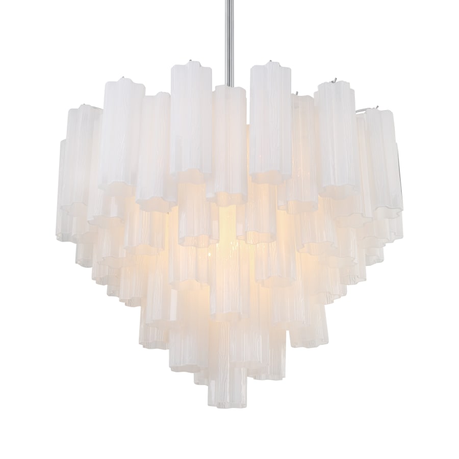 Addis 12 Light 27" Waterfall Chandelier Aged Brass - Zelno Lighting