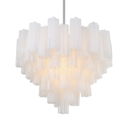 Addis 12 Light 27" Waterfall Chandelier Aged Brass - Zelno Lighting