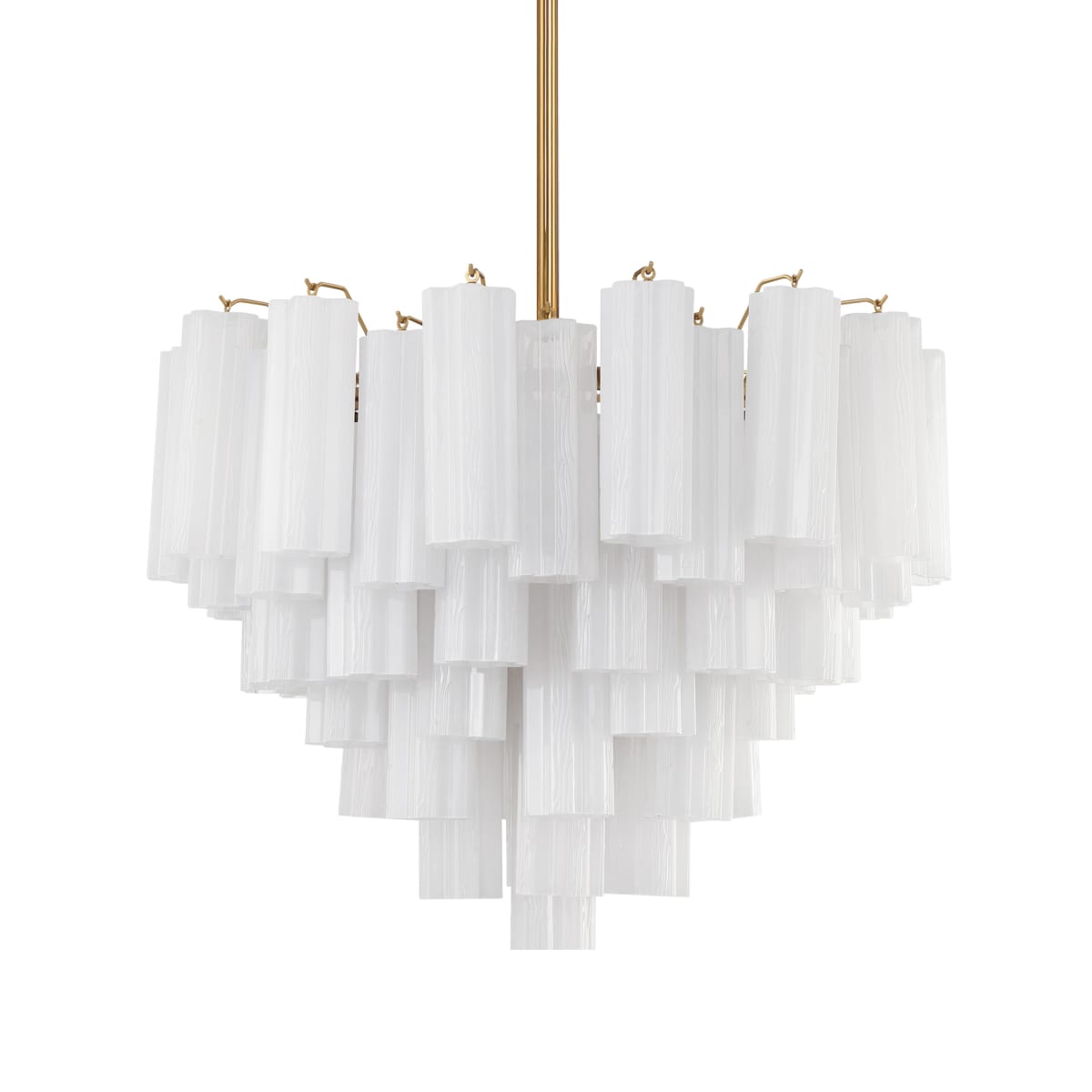 Addis 12 Light 27" Waterfall Chandelier Aged Brass - Zelno Lighting