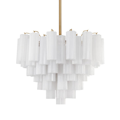 Addis 12 Light 27" Waterfall Chandelier Aged Brass - Zelno Lighting