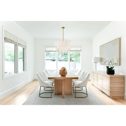 Addis 12 Light 27" Waterfall Chandelier Aged Brass - Zelno Lighting