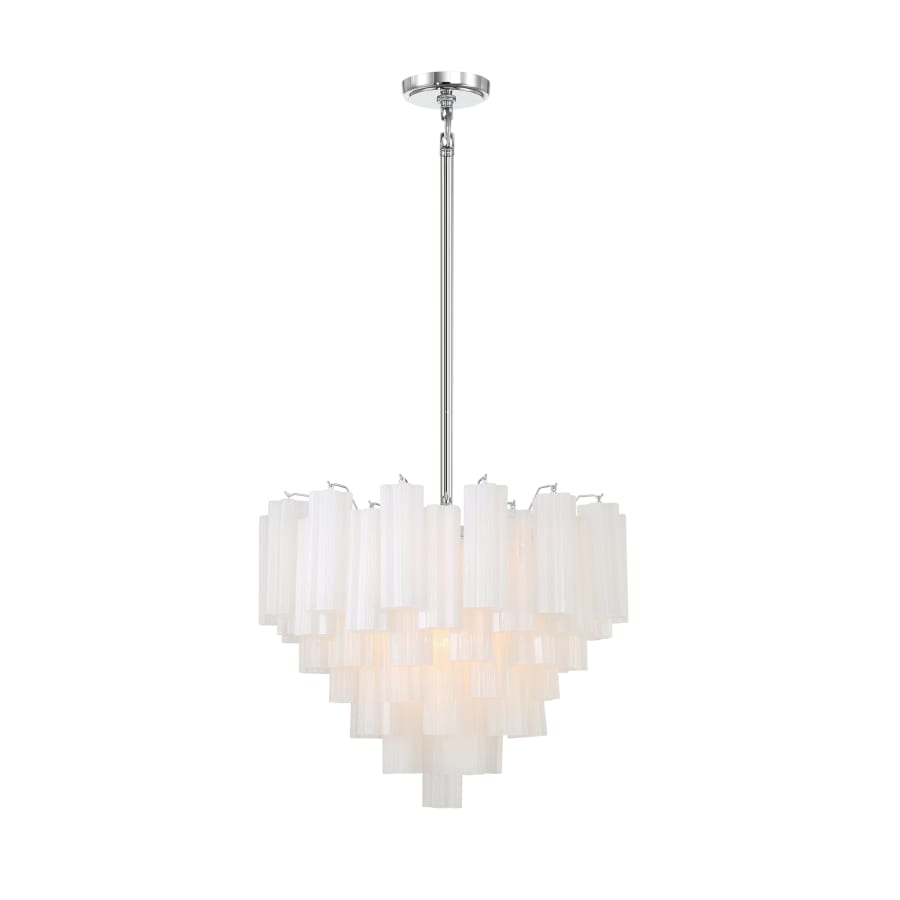 Addis 12 Light 27" Waterfall Chandelier Aged Brass - Zelno Lighting