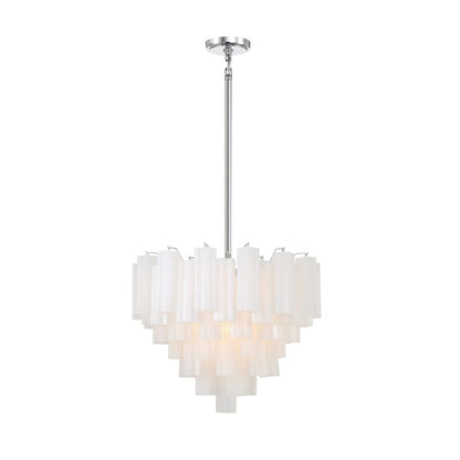 Addis 12 Light 27" Waterfall Chandelier Aged Brass - Zelno Lighting