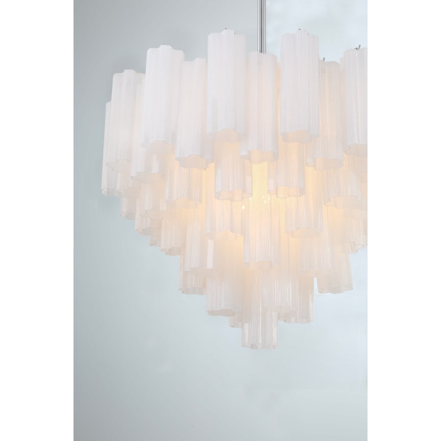 Addis 12 Light 27" Waterfall Chandelier Aged Brass - Zelno Lighting