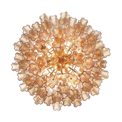 Addis 12 Light 27in Waterfall Chandelier Amber Glass - Zelno Lighting