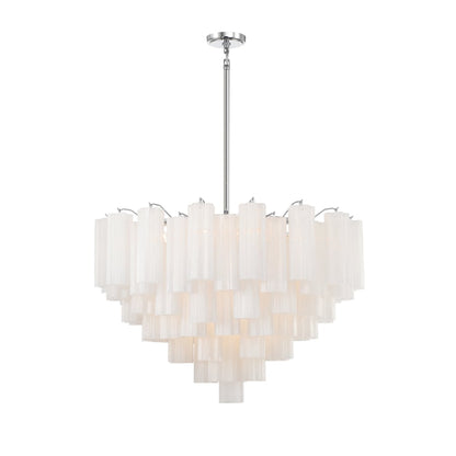 Addis 16 - Light 32" Waterfall Chandelier Aged Brass - Zelno Lighting