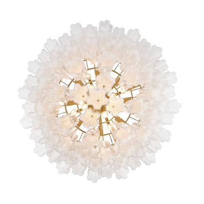 Addis 16 - Light 32" Waterfall Chandelier Aged Brass - Zelno Lighting
