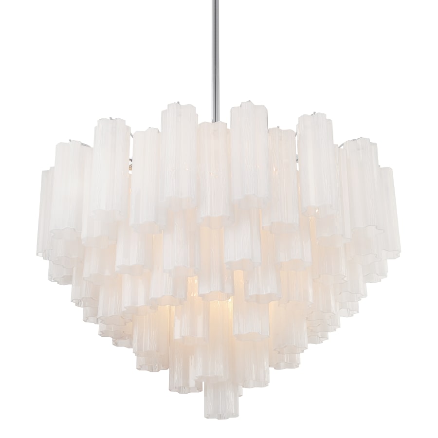 Addis 16 - Light 32" Waterfall Chandelier Aged Brass - Zelno Lighting