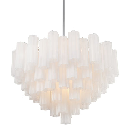 Addis 16 - Light 32" Waterfall Chandelier Aged Brass - Zelno Lighting