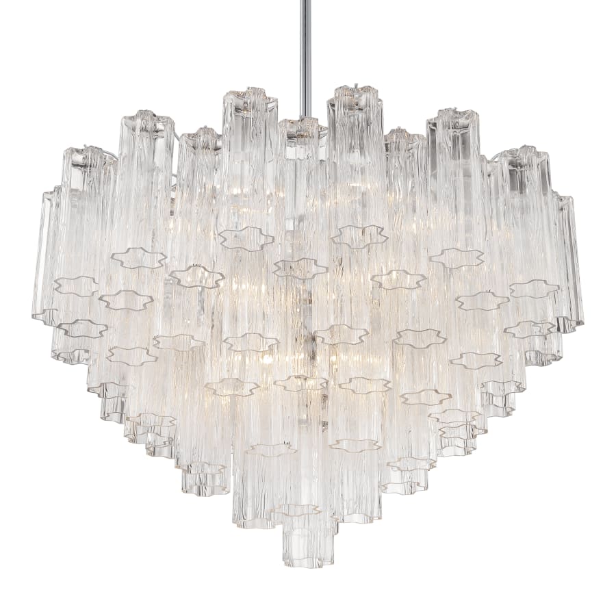 Addis 16 Light Waterfall Chandelier 32in Clear Glass - Zelno Lighting