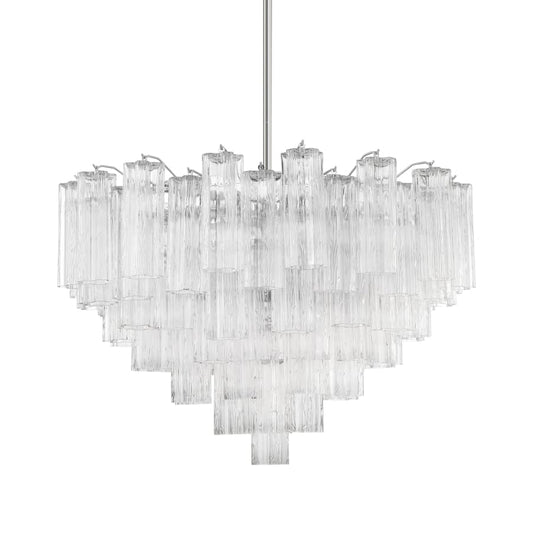 Addis 16 Light Waterfall Chandelier 32in Clear Glass - Zelno Lighting