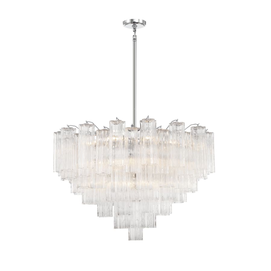 Addis 16 Light Waterfall Chandelier 32in Clear Glass - Zelno Lighting