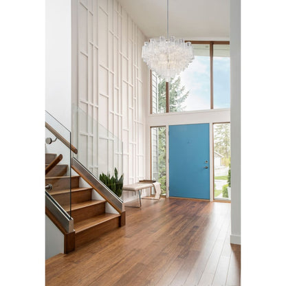 Addis 16 Light Waterfall Chandelier 32in Clear Glass - Zelno Lighting