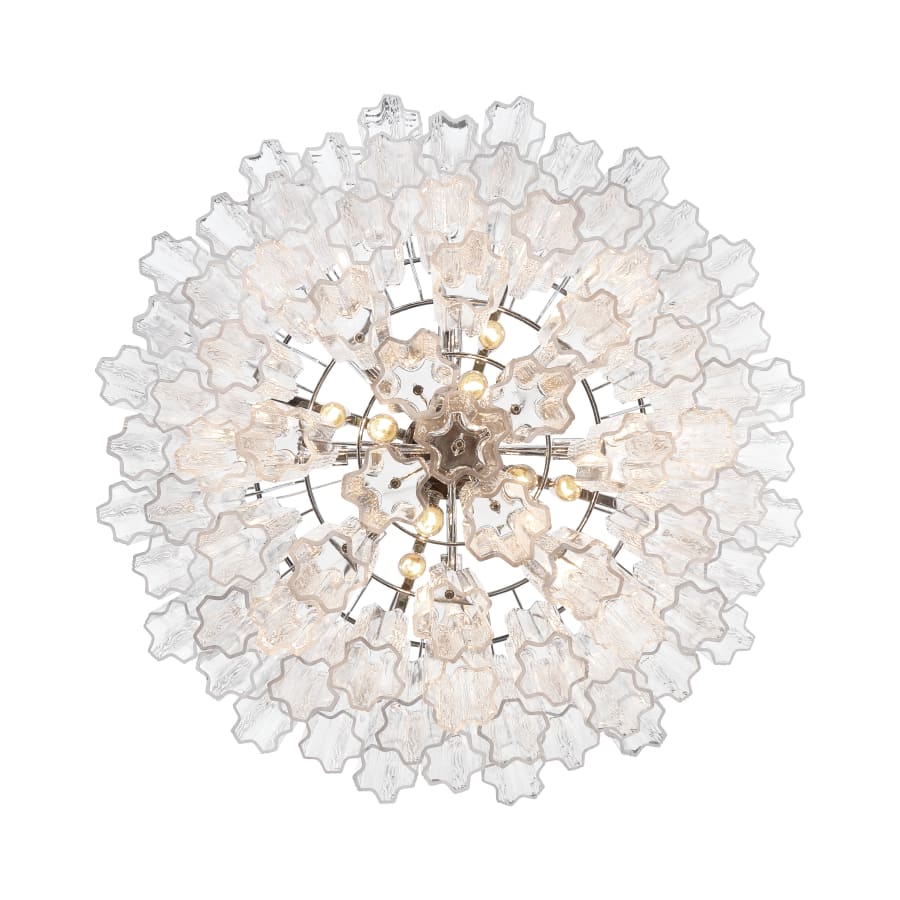 Addis 16 Light Waterfall Chandelier 32in Clear Glass - Zelno Lighting