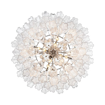 Addis 16 Light Waterfall Chandelier 32in Clear Glass - Zelno Lighting